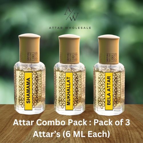 Attar Combo Pack-Pack of 3 Attar (6 ML Each) : Shamama Attar | Mukhallat Attar | Bela Attar - Attar Wholesale
