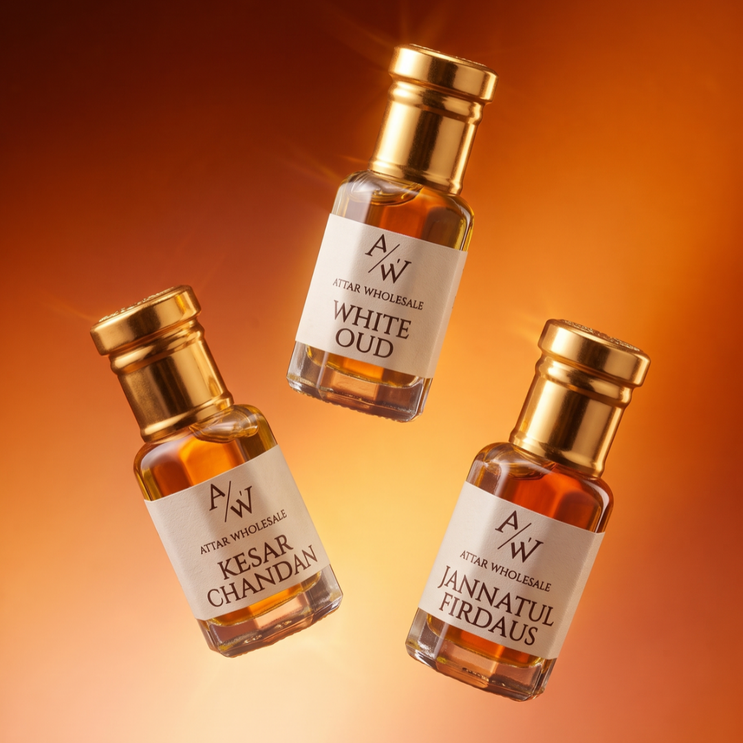 Attar Combo Pack-Pack of 3 Attar (6 ML Each) : White Oud Attar | Kesar Chandan Attar | Jannatul Firdaus Attar