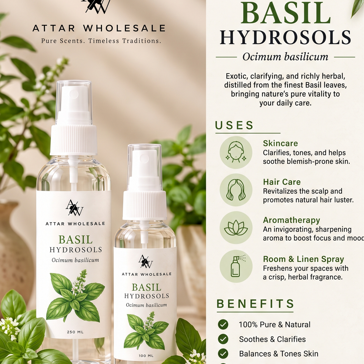 Tulsi / Sweet Basil Hydrosol