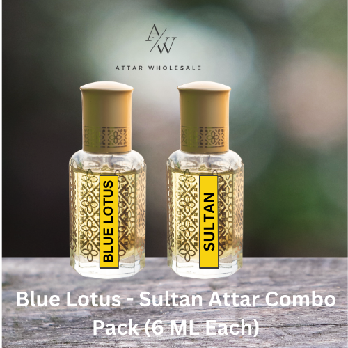 Blue Lotus Attar-Sultan Attar Combo Pack (6 ML Each)