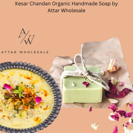 Kesar Chandan Organic Handmade Herbal Soap By Attar Wholesale - Attar Wholesale
