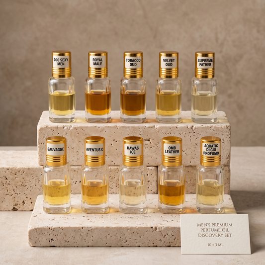 Men's Premium Perfume Oil Discovery Set – 10 × 3 ML - Attar Wholesale