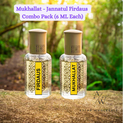 Mukhallat Attar - Jannatul Firdaus Attar Combo Pack ( 6 ML Each )