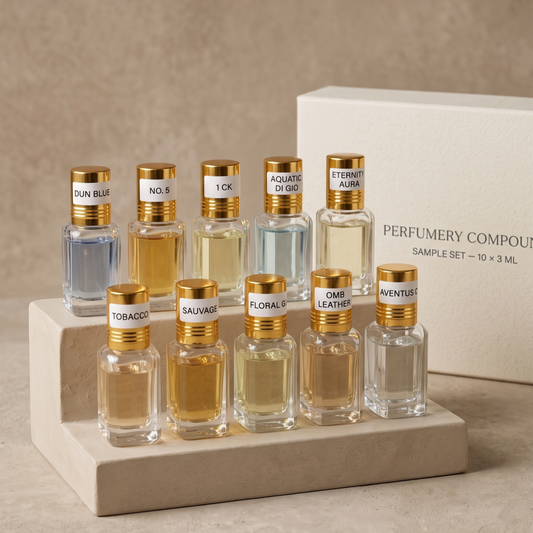 Perfumery Compound Sample Set – 10 × 3 ML - Attar Wholesale