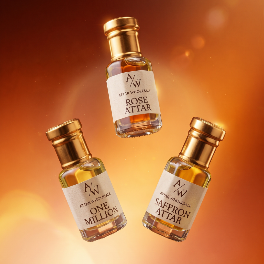 Attar Combo Pack-Pack of 3 Attar (6 ML Each) : Rose Attar | One Million Attar | Saffron Attar