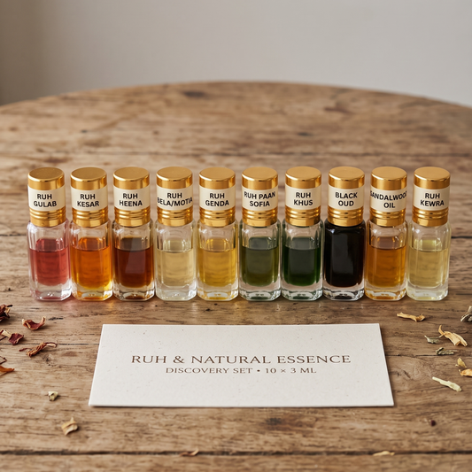 Ruh & Natural Essence Discovery Set – 10 × 3 ML - Attar Wholesale